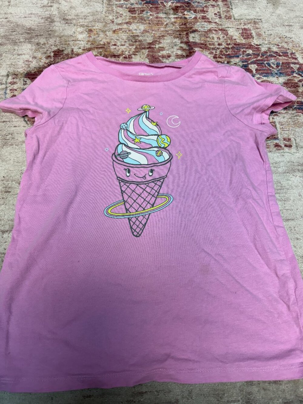 Carter's Kids Girls Light Pink T- Shirt Size 12/12A In Good Shape